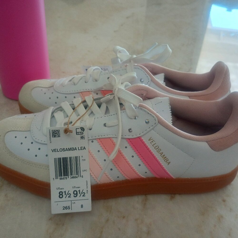 adidas Velosamba shoes pink and white
